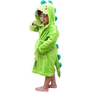 Handdoeken gewaden Lolanta Kinderen pluche Hooded Bathrobe Dinosaur Flanel Fleece Robe voor jongens Girls Sleepwear Dedeledoga cadeau 220922