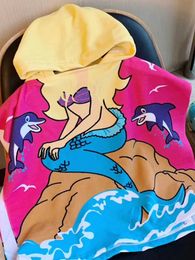 Handdoeken gewaden zeemeermin ultra-finine strandhanddoek snel drogen duikpak met capuchon voor volwassenen kinderen ouders regenjassen zwempak2404