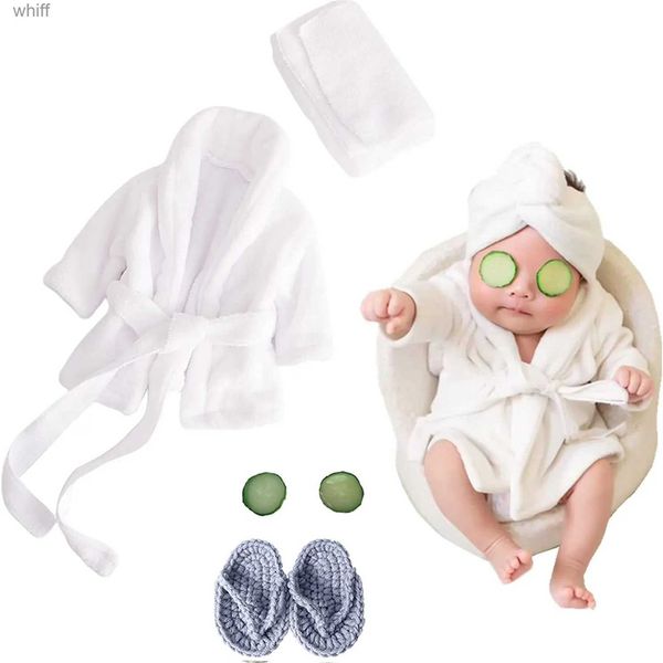 Serviettes Robes Nouveau-né Bébé Filles Cadeau Accessoires Photo Peignoirs Doux avec Ensembles de Serviettes pour Garçons Photographie Vêtements Ensemble Photo Shoot Douche giftL231123