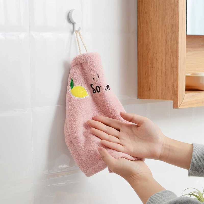 Handtücher Roben weich koreanischer Stil Handtuch Cartoon Stickerei Taschentuch für Haushaltswandmontage Badezimmer Küche Vorräte