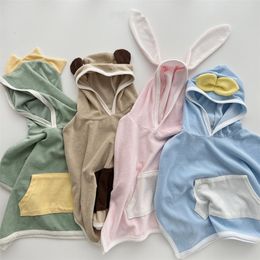 Serviettes Robes Enfant en bas âge bébé serviettes à capuche né enfants peignoir Super doux serviette de bain couverture chaud dormir lange d'emmaillotage pour bébé garçons filles 231006