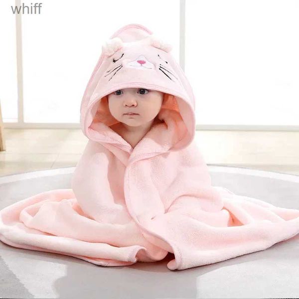 Serviettes Robes Enfant en bas âge bébé serviettes à capuche nouveau-né enfants peignoir super doux serviette de bain couverture chaud dormir lange d'emmaillotage pour nourrissons garçons filles L23112