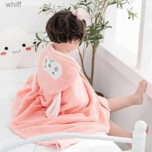 Serviettes Robes Enfant en bas âge bébé serviettes à capuche nouveau-né enfants peignoir super doux serviette de bain couverture chaud dormir lange d'emmaillotage pour nourrissons garçons filles L23