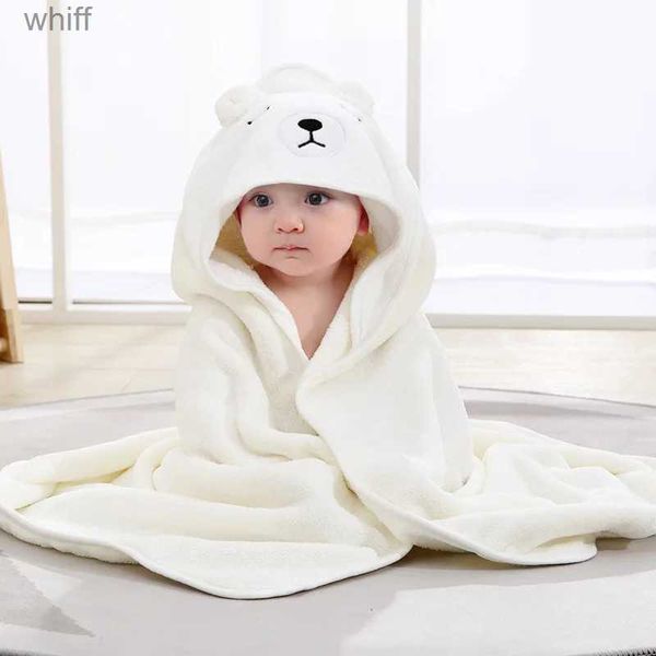 Batas de toallas Toallas con capucha para bebés pequeños, albornoz para niños recién nacidos, toalla de baño súper suave, manta cálida para dormir, envoltura para niños y niñas L231123