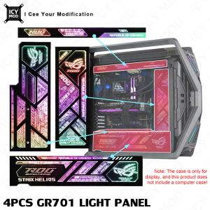 Towers 4pcs Rog Hyperion GR701 Châssis RGB Éclairage Asus Panneaux Custom Gamers Refit Kit 5V Argb Laser PC Case Shroud Suede