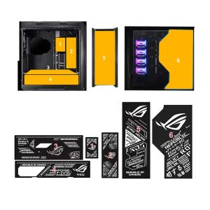 Towers 6pcs argb anime strix helios pantalons d'éclairage pour le boîtier ASUS ROG GX601, AURA SYNC CAMERS SYNC Lightboard, plaque de réaménagement