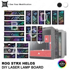 Torens asus gx601 laser gravure case paneel argb verlichtingsplaat rog strix strix helios pc mod decoratieve lichtplaat