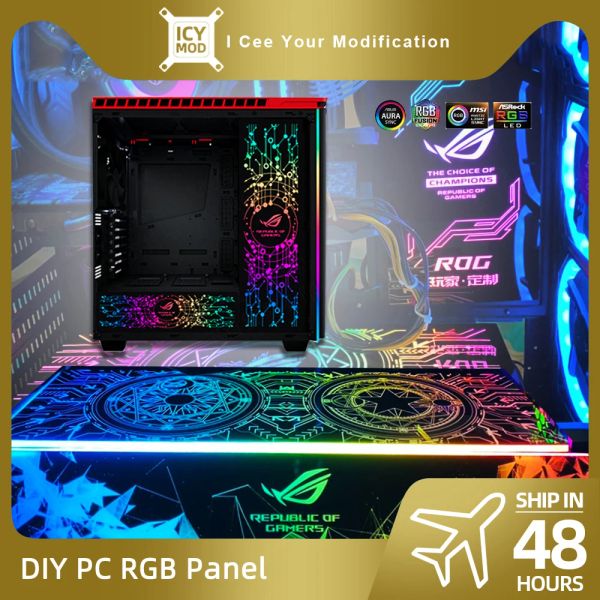 Towers Châssis Panneau RGB Case PC Shroud Personnalisez Argb DIY VGA COUVERTURE D'ARMABLE DE PLAQUE COLORFE