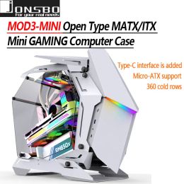 Towers Jonsbo MOD3 MINI CASE MATX GAME MATX ESPORTS SPECIAL CHASSIS 360 WaterCooling 5V Argb Lampe Effet