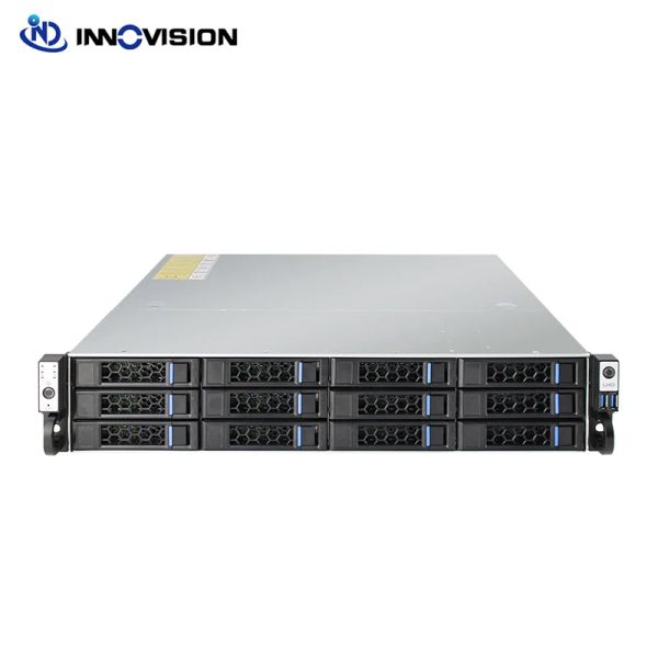 Torres Nuevo 19 pulgadas 2U 12 HDD 12 mil millones Caso de servidor HotSwap con plano de retroceso de 12g Mini SAS HD con 2xSFF8654 NVME y 3XSFF8643 Interfaz de 12 GB