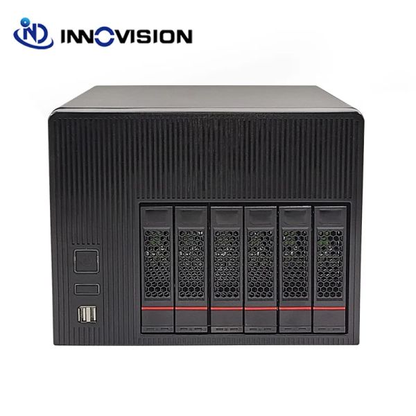 Towers-caja de almacenamiento NAS Hotswap HDD sin herramientas, chasis de PC con servidor Hotswap de 6 bahías con plano posterior Sata de 6gb, compatible con placa base MINI ITX