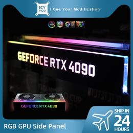 Torens RGB GPU zijpaneel aanpasbare argb vga decoratie videokaartomslag aanpassen 5v3pin/12v4pin aura pc mod pc case mod rtx gtx