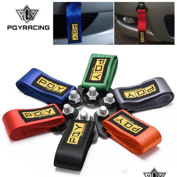 Cuerdas de remolque Barras Cuerda Nylon de alta resistencia Remolque Remolque Coche de carreras Correa para ojos universal Parachoques Pqytr71 Entrega de gotas Automóviles Mo Dho7K