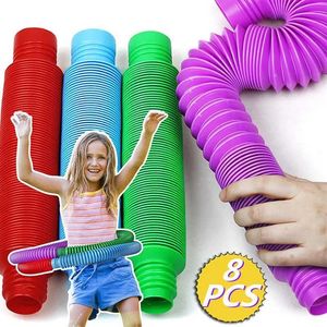 Speelgoed 100 Stuks Kinderen Verlichten Relief Educatief Antistress Fidget Squeeze Mini Pop Buizen Hele Zintuiglijke Anti Stress Speelgoed Gifts280W