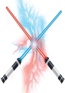 jouet 2 pièces son sabre laser accessoires de Cosplay enfants Double sabre lumineux jouet épée pour garçons cadeaux de noël 79444645011784