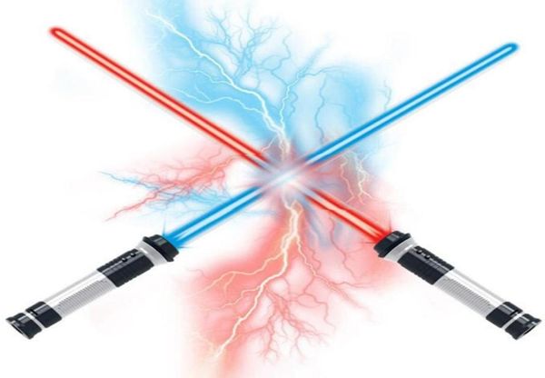 jouet 2 pièces son sabre laser accessoires de Cosplay enfants Double sabre lumineux jouet épée pour garçons cadeaux de noël 79444646329340