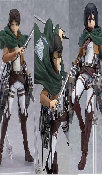 Jouet attaque sur les figurines Titan Mikasa Levi PVC Action Jaeger Eren Ackerman Anime Figma Figure 240308