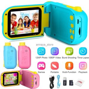 Cámaras de juguete Cámara HD de 12 MP para niños Cámara de vídeo para niños pequeños Cámara digital DV para niños Juguete para tomar fotografías Grabadora fotográfica para niñas y niñosL231212L23116