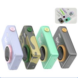 Spielzeugkameras 2,4 Zoll 8K Kinderkamera Lernspielzeug 1080 HD-Bildschirm Pografiekamera USB-Aufladung Digitale Spiegelreflexkamera mit Trageband 230525