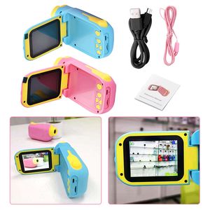 Caméras jouets 2 pouces HD numérique enfants caméscope jouets éducatifs IPS écran DV caméra vidéo USB charge enfants caméra vidéo en plastique avec lanière 230414