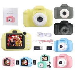 Toy Cameras Cartoon Camera 2.0 inch IPS Screen Children Educational Toys Portable Video Camera Digital Camera For Boys Girls Birthday Gift 230307