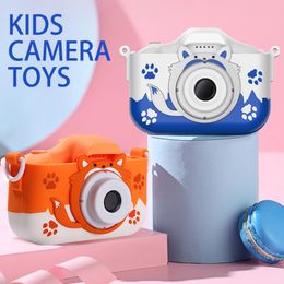 Speelgoed Camera Cartoon Mini Kids Camera Digitale Kinderen Video Recorder HD 1080 P Camcorder Dual Lens Pography Educatief Speelgoed gift 230626
