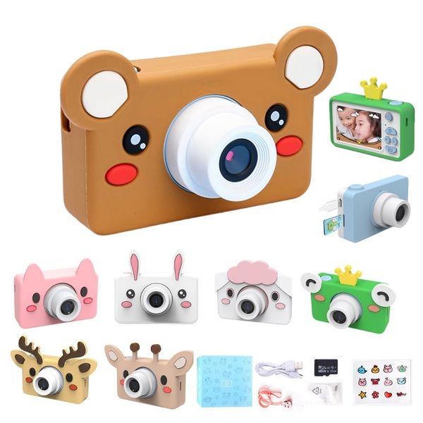 Caméras jouets Cartoon Toy Camera éducatif 16 Go mignon animal ours lapin cerf grenouille appareil photo numérique cadeau d'anniversaire pour enfants fille garçons 230721
