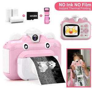 Jouet Caméras Enfant Instant Print Camera Enfants Impression Caméra pour Enfants Appareil Photo Numérique Pographique Filles Jouets Cadeau 230325