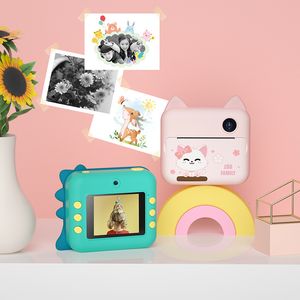 Caméras jouets Enfants Appareil photo instantané Appareil photo d'impression pour enfants 1080P Vidéo Po Appareil photo numérique avec papier d'impression Cadeaux d'anniversaire pour enfants Fille Garçon 230525