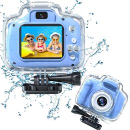 Caméras jouets Enfants Caméra étanche 2 pouces Écran LCD Enfants Numérique 1080P Enregistreur vidéo sous-marin Pographie Jouets Cadeau d'anniversaire 230922