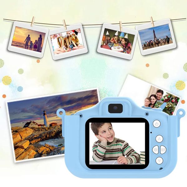 Appareils photo jouets Appareil photo numérique 4000W 1080P HD Écran 2,0 pouces Mini caméra de dessin animé USB rechargeable avec carte mémoire 32 Go Jouets éducatifs pour enfants 230928