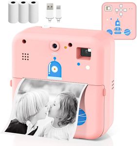 Cámaras de juguete Instant Po Print Camera para niños Impresora de etiquetas térmicas Digital Child Girl Regalo de cumpleaños 230626