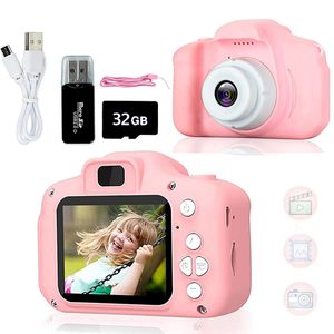 Caméras jouets Appareil photo pour enfants Appareil photo numérique vintage Pographie Caméra vidéo MINI Jouets éducatifs pour enfants Cadeaux de bébé Caméra 1080P Noël 230625