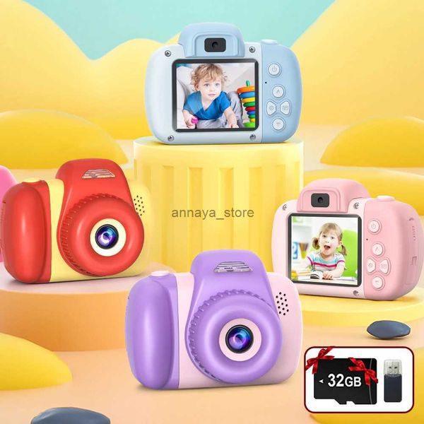 Appareils photo jouets Appareil photo pour enfants jouet 1080P HD appareil photo numérique préscolaire appareil photo pour enfants de 2,0 pouces avec carte TF de 32 Go cadeau d'anniversaire de noël ToyL231212L23116