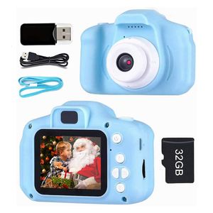 Toy Cameras Kids Digital Camera 1080P Mini Video Camera Dual Lens 2 inch Touch Screen Pography Educational Toy for Children Birthday Gift 230414