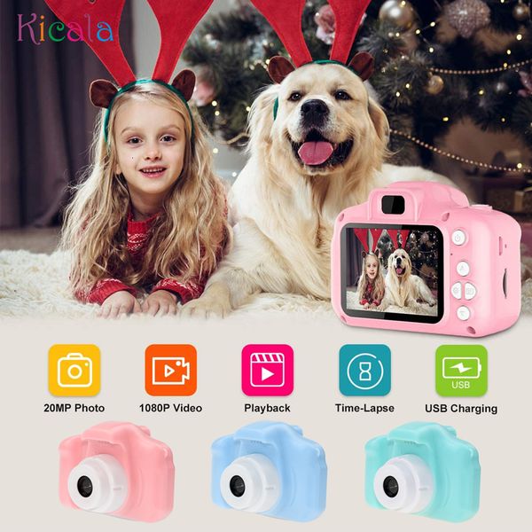 Cámaras de juguete Cámara digital para niños para niños Niñas Regalo Pantalla HD Mini cámara de video digital con tarjeta SD de 32GB para 3-10 años Regalo de Navidad 230325