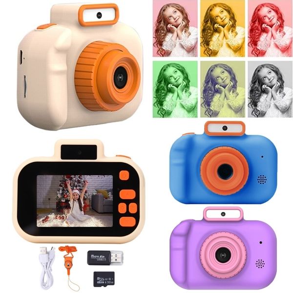 Appareils photo jouets Appareil photo numérique multifonctionnel Vidéo portable avec lanière Mini caméscope Chargement USB pour enfants Cadeaux de vacances 230922