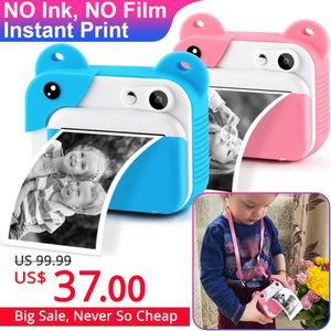 Toy Cameras Prograce Kid Instant Print Camera With Print Children Thermal Printing Camera Digital Instant Po Camera Video Kids Toys Girls 230802