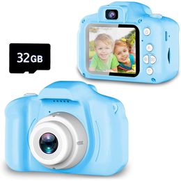 Игрушечные камеры Upgrade Kids Selfie Camera Рождественские подарки на день рождения для мальчиков 39 лет HD Digital Video Toddler Portable Pink 230626
