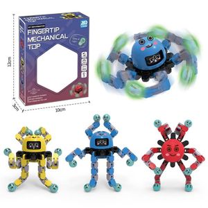 Jouet créatif fidget doigté Spin Top Octopus robot Luminal mécanique gyro stress relief toys enfants adultes cadeau
