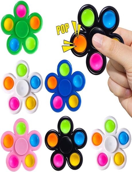 Jouet Etrue Push Up It s Spinner Simple Spinners it Finger Spinning Toy Stress Relief Fingertip gyro toys1912852