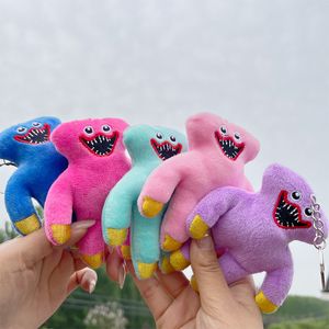 Fábrica de juguetes, venta al por mayor, 5 colores, 10cm, venta al por mayor, huggy wuggy, llavero de juguete de peluche, juego de dibujos animados, muñeco periférico, colgante, regalo para niños