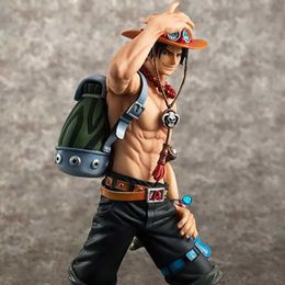 Toy Figures 23CM High Quality One Piece DX10th Anniversary Fire Fist Escal D Ace Luffy Brother Pirate Anime Puppets Action Figure Model Toys