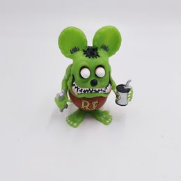 Figures de jouets Green Chrome Rat Fink - 20 19 SDCC partagé exclusif 15 Vinyl Doll Action Figure Toys 10cm Hauteur