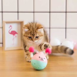 Speelgoed voor Cat Dog Smart Interactive Self Rotating Tumbler Bal Puppy Kitten Training Scratch Electronic Ball Toys Pet Cat Supply 210929