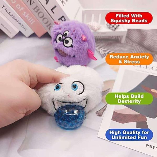 Jaleas de juguete Controleador de estrés para niños adultos lindos juguetes blandos con bola de ventilación de lujoso