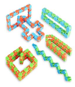 Toy Magic 24 Liens Wacky Tracks 3D Puzzle Chaîne de vélos Anti Stress Sensory Game éducatif Cadeau de Pâques pour enfants adulte enfant Boy Girl3792725
