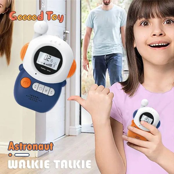 Toy Phones 2 pièces talkie-walkie 3Km téléphone portable pour enfants enfants 2 pièces dessin animé astronaute chat téléphones Smartphone cadeau de la journée des enfants 230928
