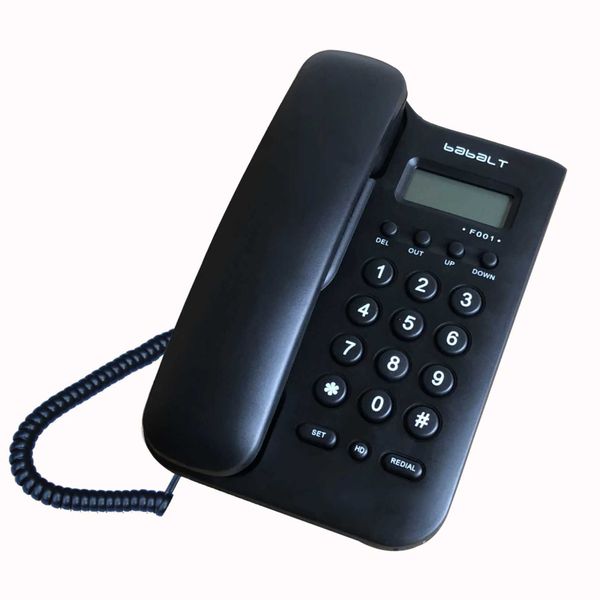 Teléfonos de juguete Teléfono con cable ID de llamada negra Teléfono de escritorio básico de escritorio básico/pared Teléfono terrestre S2452433 S2452433