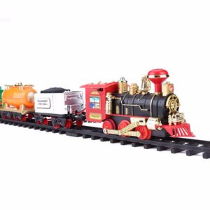 Toy Railroad Antistress Funny Gadgets Afstandsbediening Transport Auto Elektrische Steam Smoke RC Trein Set Model Toy Gift